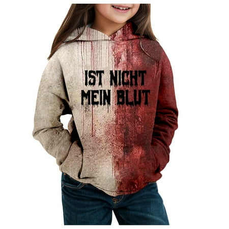 

Sweatshirts Autumn And Winter Theme Printed Long Sleeve Hooded Warm And Comfort Hoodies For Teen Girls