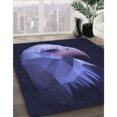 thumbnail image 3 of Ahgly Company Machine Washable Indoor Rectangle Transitional Night Blue Area Rugs, 2' x 4', 3 of 7