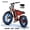 F6 25AH Red, variant on LuckRoll F6 Mountain e-bike for adult,2000W peak power,top speed 35+ mph,48V/25Ah battery ,80 miles, 20" Fat Tire Electric Dirt Bike,NFC and password unlocking,UL2849