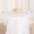 thumbnail image 6 of BalsaCircle 5 White Crinkled Sheer Organza Chair Sashes Wedding Party Events Reception Home Decorations Supplies, 6 of 8