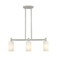 thumbnail image 3 of 434-3I-SN-G434-7WH-Innovations Lighting-Crown Point - 3 Light Island In Industrial Style-9.88 Inches Tall and 30.5 Inches Wide-Satin Nickel, 3 of 5