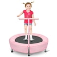 thumbnail image 1 of Trampolín BCAN Mini plegable de 91 cm con asa para 2 a 5 años, color rosa, 1 of 5