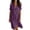 Purple, variant on Achuyrbd Women's Silky Crinkle Button Down Shirt Dress, Short Sleeve Collared Summer Midi Tunic, Relaxed Knee-Length Vacation Outfit, S-2XL