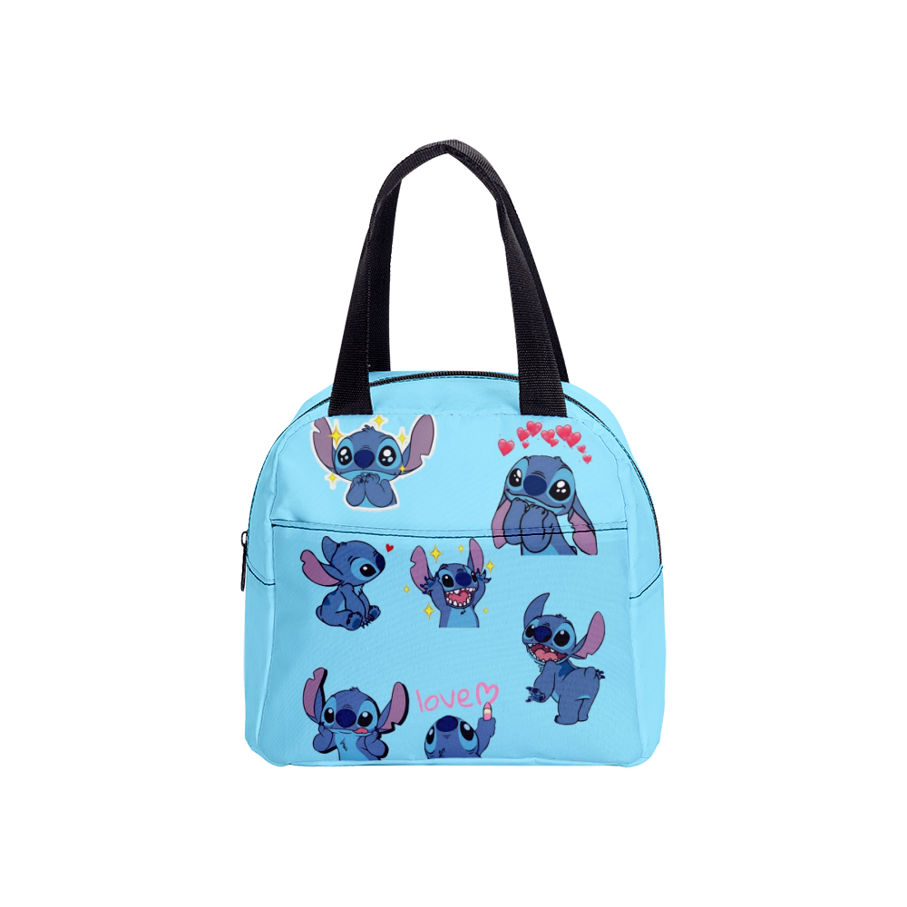 Stitch Lunch Bags for Kids Portable Cute Cartoon Lunch Box Reusable