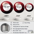 thumbnail image 4 of Designart "Radiant Ruby Red Moon" Moon Red Large Round Mirror - Round Bedroom Mirror Wall Decor - Global Round Printed Mirror - 23" x 23", 4 of 6