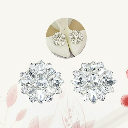 

Fashion Crystal Shoe Buckles Rhinestone Shoe Clips DIY Shoe Decor Accessories for Wedding Bride Women (Style 4)