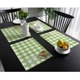 thumbnail image 6 of Green Buffalo Plaid Gingham Placemats Set of 4,Wipeable Washable Table Mats for Dining Tables,Pastoral Farm Style Place Mats for Kitchen Event Party Tabletop Decor, 6 of 7