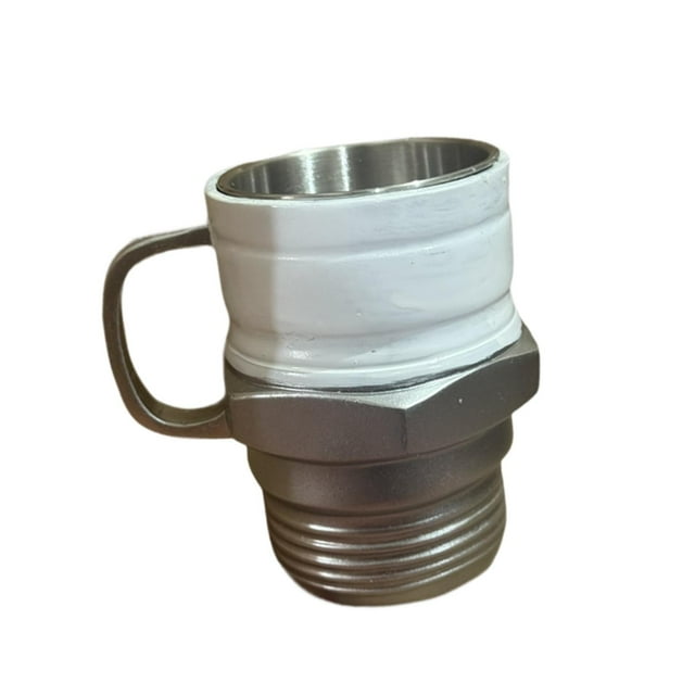 Taza de café con asa y diseño de bujía, creativa y decorativa para sala de estar, ideal como regalo para amantes de los coches.