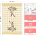 thumbnail image 6 of Yellow Buffalo Plaid Bunny Rabbit Happy Easter Kitchen Towels Dish Towels, 18x26 Inch Spring Summer Holiday Decoration Hand Towels Set of 2, 6 of 6