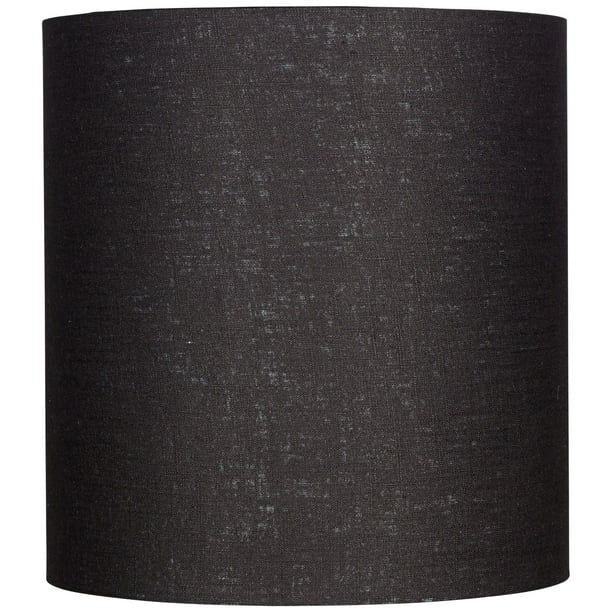 Bwood Black Tall Linen Medium Drum Lamp Shade 14 Top X Bottom 15 High Spider Replacement With Harp And Finial Com Tall Linen Medium Drum Lamp Shade, 15 Tall Drum Lamp Shade