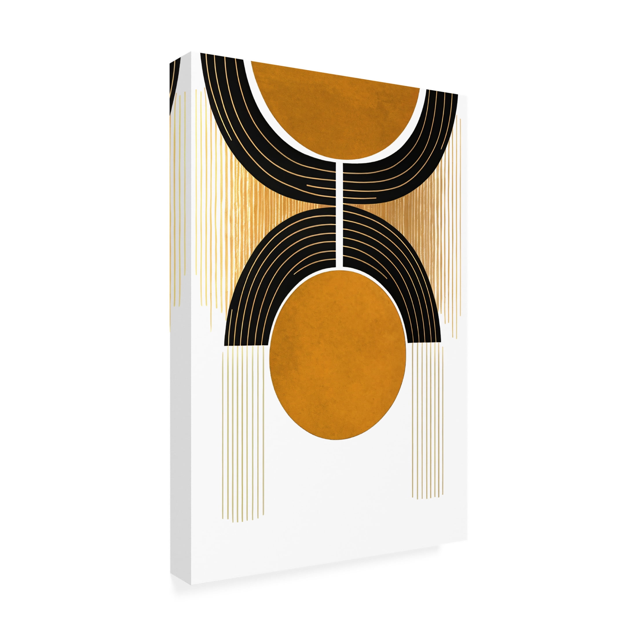 Canvas Wall Art - Ray Heere 'Mid Century Abstract Painting 16' Wall Art for Living Room, Bedroom, or Office Décor by Trademark Fine Art - 12 x 19 Inches