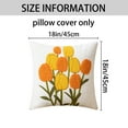 thumbnail image 6 of REGALWOVEN Floral Embroidered Decorative Throw Pillow Covers Set of 2, Farmhouse Flower Pattern Flower-3 18" x 18", 6 of 6