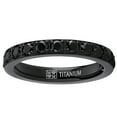 thumbnail image 3 of Metal Masters Womens 3mm Ladies Black Titanium Eternity Engagement Band Wedding Ring Black Pave-Set Cubic Zirconia 8, 3 of 7