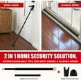 thumbnail image 3 of SecurityMan 2-in-1 Adjustable Door & Patio Bar, Heavy-Duty Iron Jammer for Hinged and Sliding Doors, Black, 3 of 10