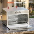 thumbnail image 3 of BIG HORN OUTDOORS 1500℉ Dual Infrared Burner Steak Grill with Pizza Stone, Stainless Steel, 3 of 7