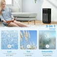 thumbnail image 4 of HOMCOM 8,000 BTU Portable Air Conditioner Fan with Remote for Rooms Up to 344 Sq. Ft., Evaporative Cooler, Home AC Unit with Dehumidifier, Black, 4 of 10