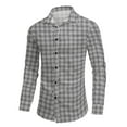 thumbnail image 3 of AZoiNM Men's Printed Long Sleeve Casual Shirt Button Down Collar Thin Comfort Fit, 3 of 10