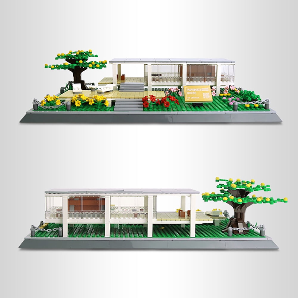 Vyytoz Farnsworth House Illinois Building Set, 661Pcs Architecture Model, Creative Display Toy, World Landmark Collection