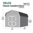 thumbnail image 3 of Little Cottage Co. 10x16 Classic Gambrel Barn with 6 ft. Sidewalls, Outdoor Wood Storage Shed Do-It-Yourself Precut Kit, 3 of 13