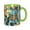 Green, variant on Daisies Flower Coffee Mug Fun Custom Ceramic Mugs 11oz Black
