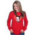 thumbnail image 4 of Betty Boop Blowing Kisses Adorable Women's Long Sleeve T Shirt Brisco Brands S, 4 of 6