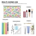 thumbnail image 3 of Rocae Cute Chameleons for Cosmetic Bags for Women Paper Reusable Cosmetic Bag Travel Toiletry Organizer Capacity Multipurpose Zipper Pouch, 3 of 8