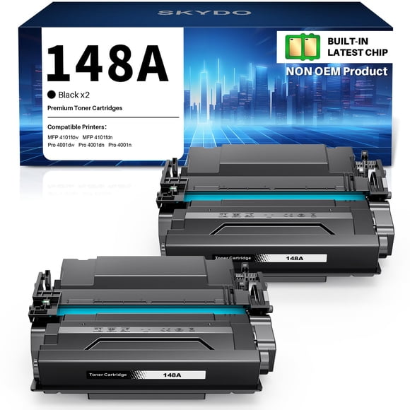 Cartucho de tóner Skydo 148A negro compatible con HP 148A (paquete de 2)