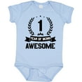 thumbnail image 3 of Inktastic 1 year of being awesome birthday black Boys or Girls Baby Bodysuit, 3 of 5