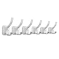 thumbnail image 5 of 6 Pack Silver Coat Hooks Wall Mount, Heavy Duty Wall Hooks for Hanging, Backpack Hooks for Wall, Metal Towel Hooks for Hanging Hat, Purse, Robe, 5 of 8