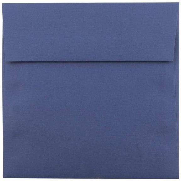 JAM Paper 5.5 x 5.5 Square Envelopes, Dark Blue, 25/Pack