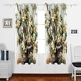 thumbnail image 2 of Painting Flowers Thermal Blackout Curtains 63x55 Inch 2 Panels Grommet Window Drapes for Bedroom Living Room, 2 of 5