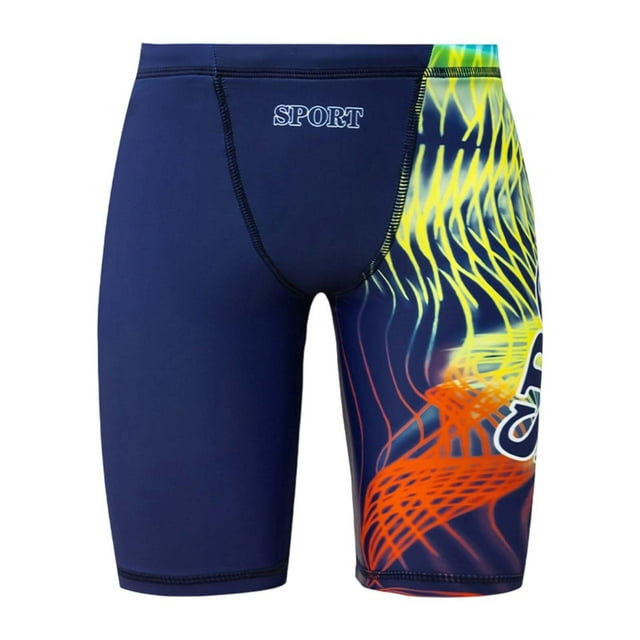 KFGUSIHS Boys' Swim Jammers Youth Competitive Swim Racing Team Swimming Shorts Swimsuit Trunks Quick Dry,Navy
