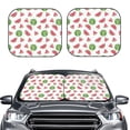thumbnail image 2 of Xecao Hand Drawn Watermelon for Foldable Car Sun Shades (2-Pack) offer sun protection with an easy-fold design for convenient windshield shading., 2 of 7