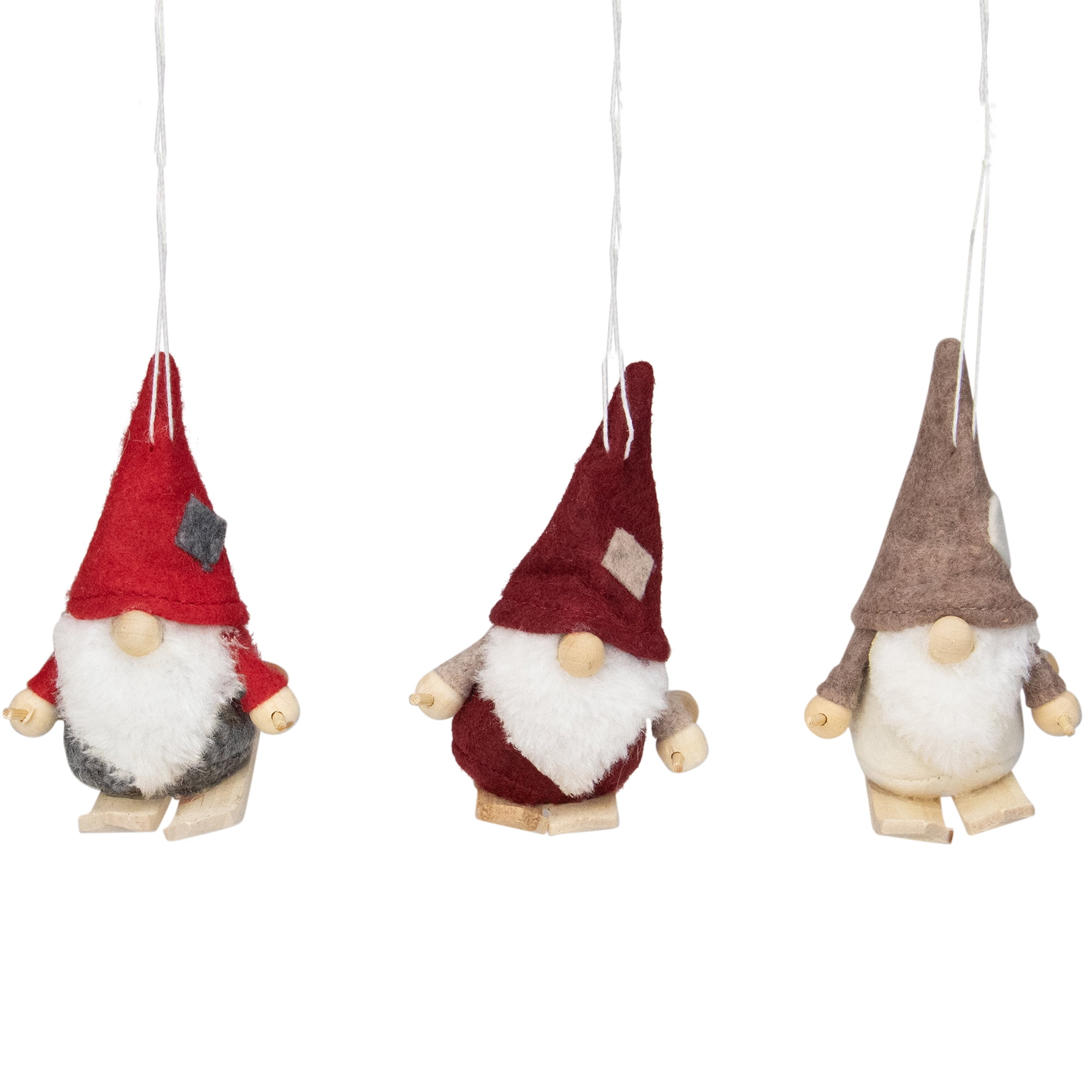 Sparkly turquoise Gnome Christmas Ornaments Scandinavian ornaments
