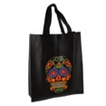 thumbnail image 4 of Bolso de mano con pintura de diamantes de imitación Bling Bling estilo calavera negro, 4 of 12
