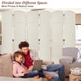 thumbnail image 2 of 6-Panel Room Divider, 6 ft Office Partition Walls Wood Divider Folding Portable Privacy Screen, Room Dividers and Folding Privacy Screens for Home, Room Separator Wall Dividers,White, 2 of 7