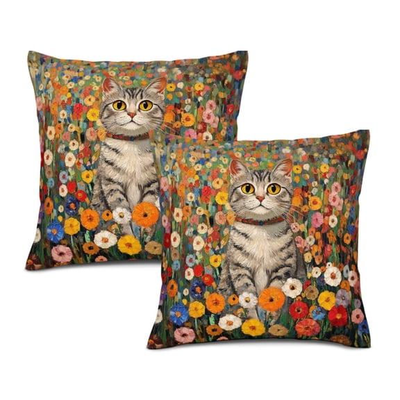 Brythos 2Pcs Throw Pillow Covers,Double-Sided Print Pillow Covers,Flexible and Breathable Couch Pillow Covers,Style1,18"X18"