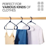 cozymood Clothes Hangers 60 Pack, Heavy Duty Plastic Hangers, Sturdy and Durable Dress Hangers Shirt Hangers, Adult Hangers with Hooks, Plastic Coat Hangers for Closet, Navy Blue Hangers Slim Hanger