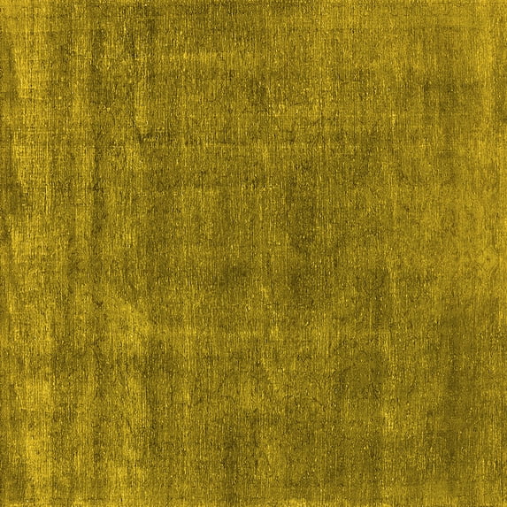 Ahgly Company Indoor Square Oriental Yellow Industrial Area Rugs, 8' Square
