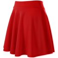 thumbnail image 2 of Women's Basic Flared Casual Mini Skate Skirt Versatile Stretchy, 2 of 4