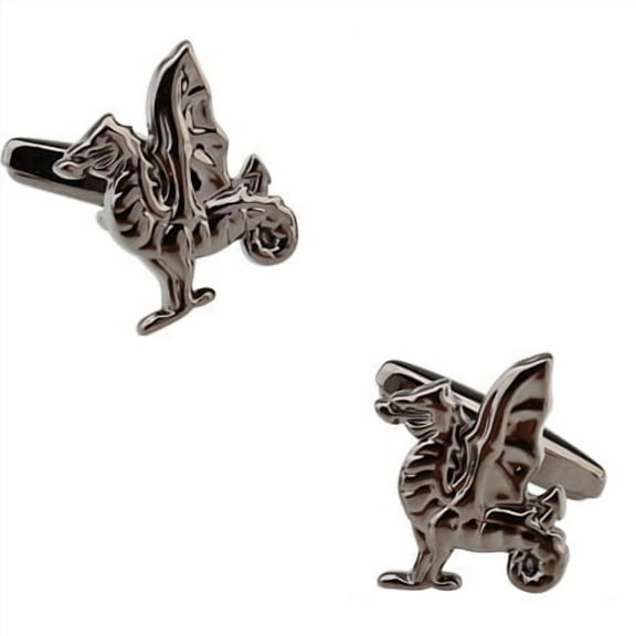 Perfect Cufflinks Gunmetal Finish Cut Out Cuff Links