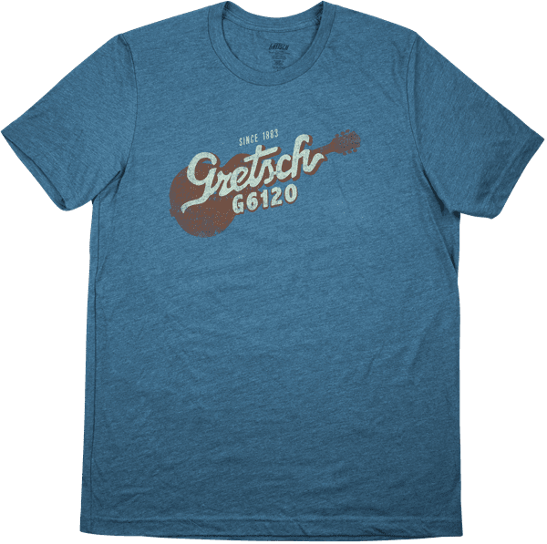 Gretsch Guitars G6120 Deep Teal Graphic TShirt Mens Size 2XL