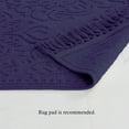 thumbnail image 5 of Jean Pierre Ricardo Cotton Fringe 27 x 45 in. Bath Rug, Indigo, 5 of 11