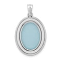 thumbnail image 2 of Lockets Sterling Silver Rhodium-plated Diamond Forever in My.. Oval Open Locket, 2 of 3