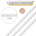 thumbnail image 3 of 1Bundle 5.5 Yard Leather Cord 3mm Wide Round Leather Strap for Bracelet Neckacle Beading Making White, 3 of 5