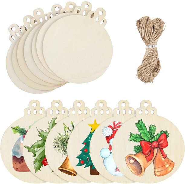 DERAYEE 100 piezas de adornos de estrellas de madera sin terminar, tamaños surtidos, piezas de madera en blanco, estrella para Navidad, boda, fiesta, manualidades