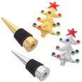 thumbnail image 5 of LOLIPPYY 2-Pack Holiday Wine Bottle Stoppers in Christmas Tree Design - Metal Sealers for Wine Preservation, Perfect Xmas and Thanksgiving Party Favors, 5 of 7