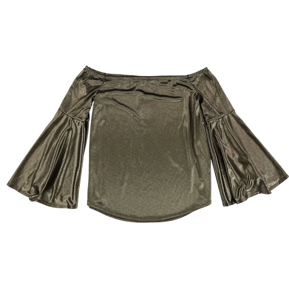 bar III Womens Shine Pullover Blouse, Metallic, X-Small