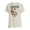 thumbnail image 4 of Growth Floral Yin Yang Men's Graphic Tee with Short Sleeves, Sizes S-3XL, 4 of 6