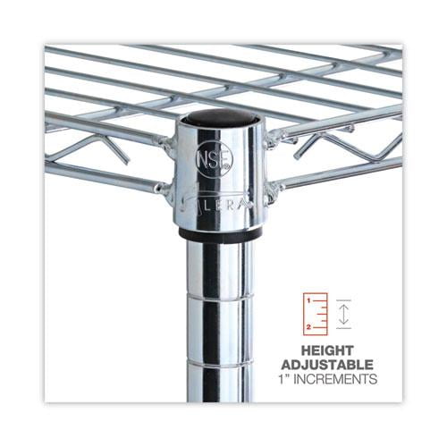 Alera ALESW833614SR 36 in. W x 14 in. D x 36 in. H Three-Shelf Residential Wire Shelving - Silver
